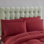 Sweet Home Collection Burgundy 5 Piece Bed in a Bag Comforter Set with Sheets, Twin - Bedding For U